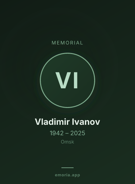 Memorial portrait of Vladimir Ivanov