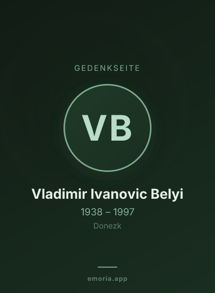 Gedenkportrait von Vladimir Ivanovic Belyi