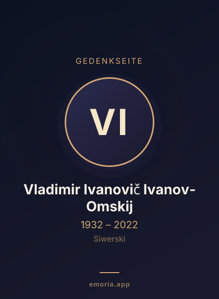 Gedenkportrait von Vladimir Ivanovič Ivanov-Omskij