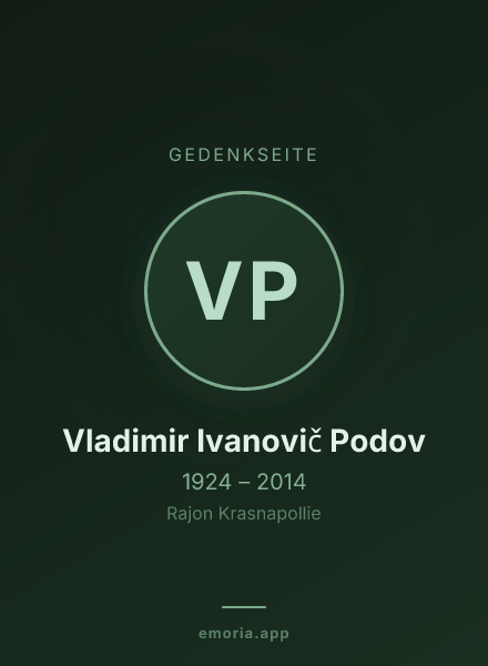 Gedenkportrait von Vladimir Ivanovič Podov