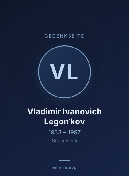 Gedenkportrait von Vladimir Ivanovich Legonʹkov
