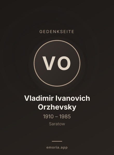 Gedenkportrait von Vladimir Ivanovich Orzhevsky