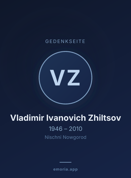 Gedenkportrait von Vladimir Ivanovich Zhiltsov
