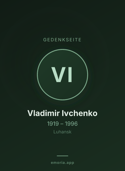 Gedenkportrait von Vladimir Ivchenko