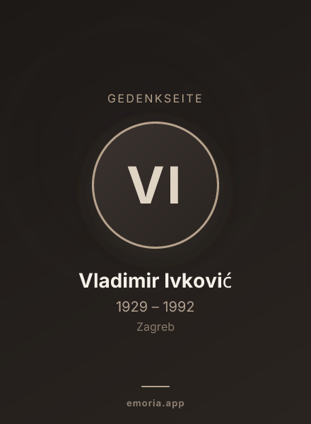 Gedenkportrait von Vladimir Ivković