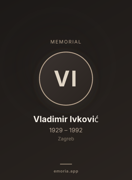 Memorial portrait of Vladimir Ivković