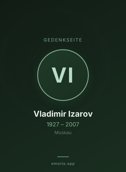 Gedenkportrait von Vladimir Izarov