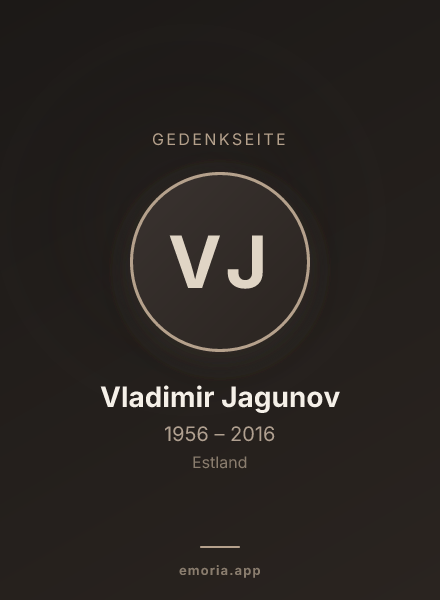 Gedenkportrait von Vladimir Jagunov