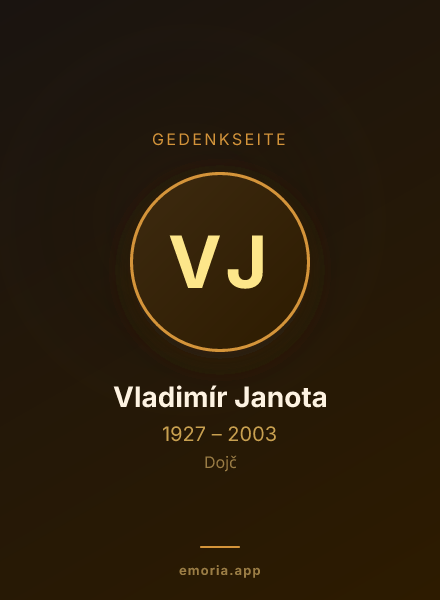 Gedenkportrait von Vladimír Janota
