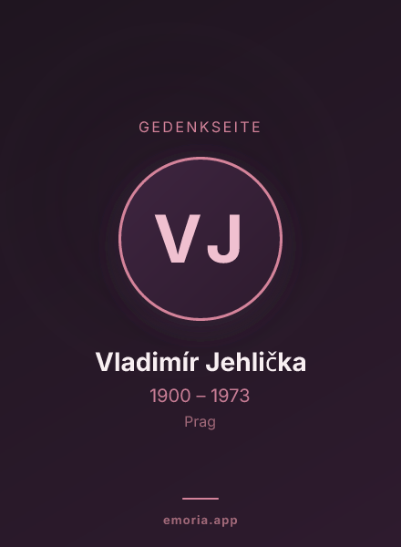 Gedenkportrait von Vladimír Jehlička