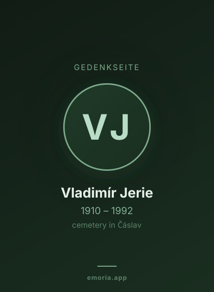 Gedenkportrait von Vladimír Jerie