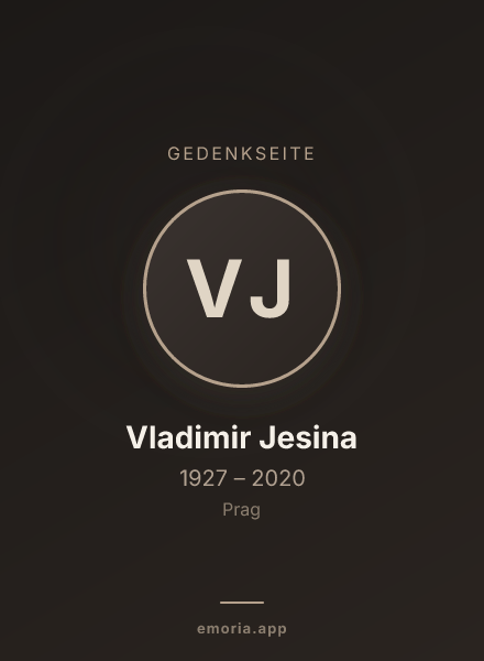 Gedenkportrait von Vladimir Jesina