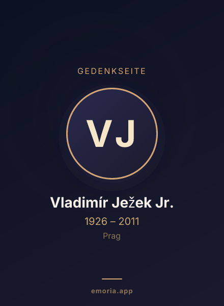Gedenkportrait von Vladimír Ježek Jr.