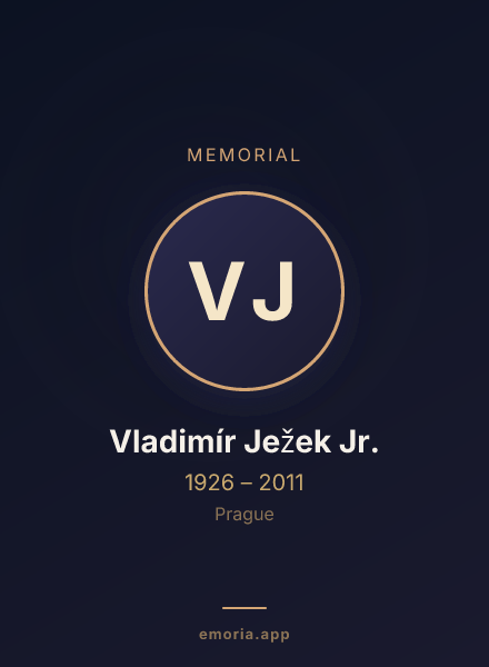 Memorial portrait of Vladimír Ježek Jr.