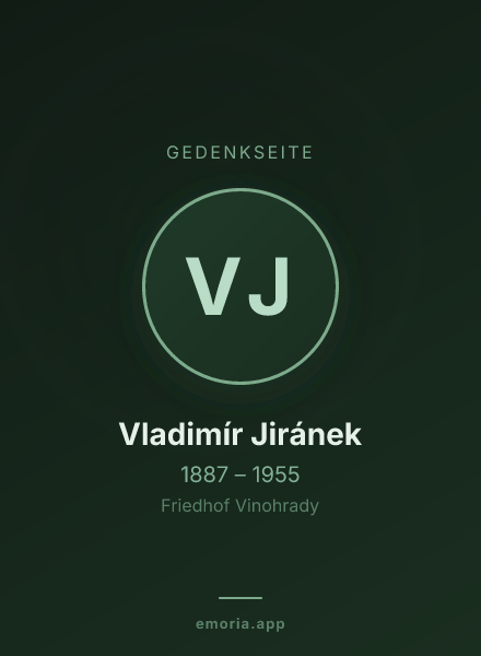 Gedenkportrait von Vladimír Jiránek