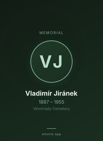 Memorial portrait of Vladimír Jiránek