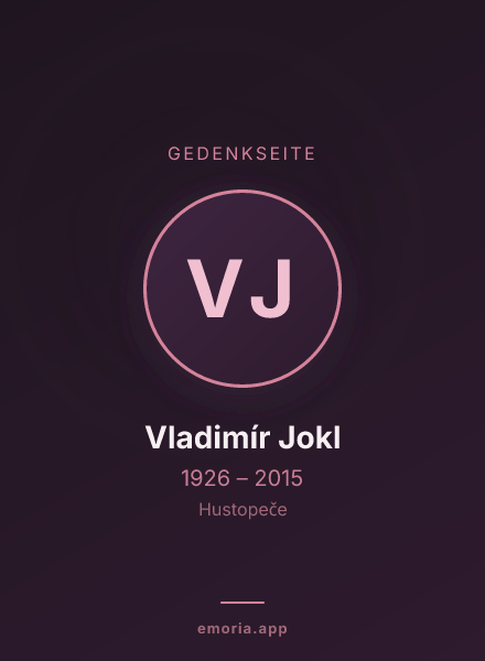 Gedenkportrait von Vladimír Jokl