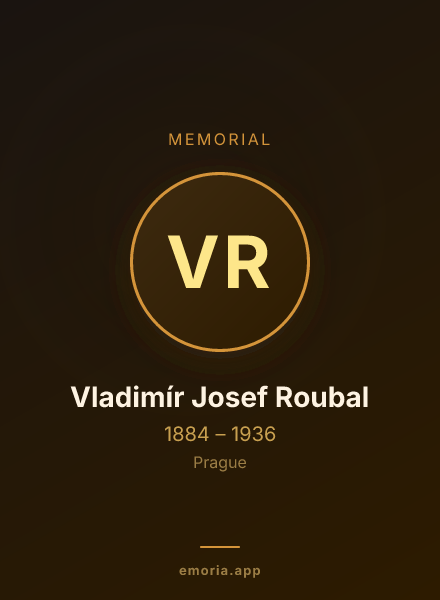 Memorial portrait of Vladimír Josef Roubal