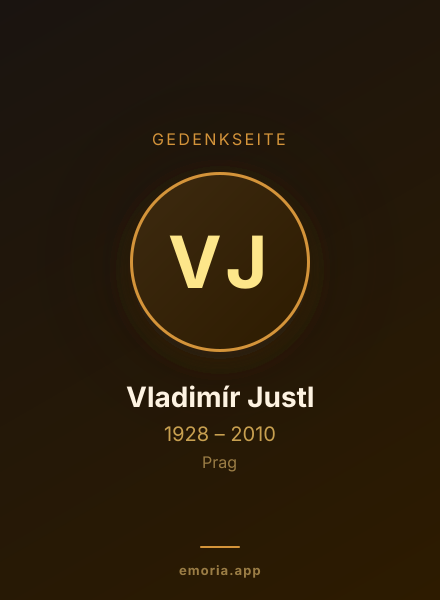 Gedenkportrait von Vladimír Justl