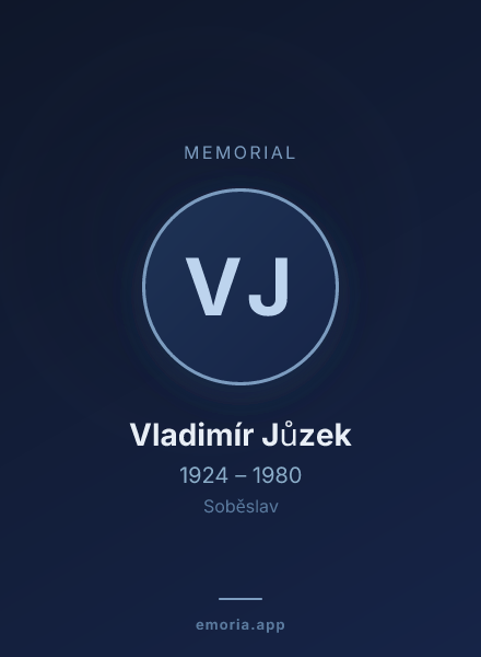 Memorial portrait of Vladimír Jůzek