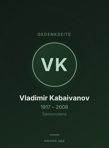 Gedenkportrait von Vladimir Kabaivanov