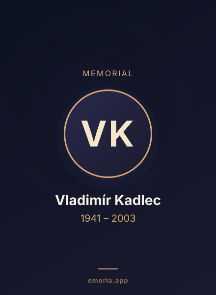 Memorial portrait of Vladimír Kadlec