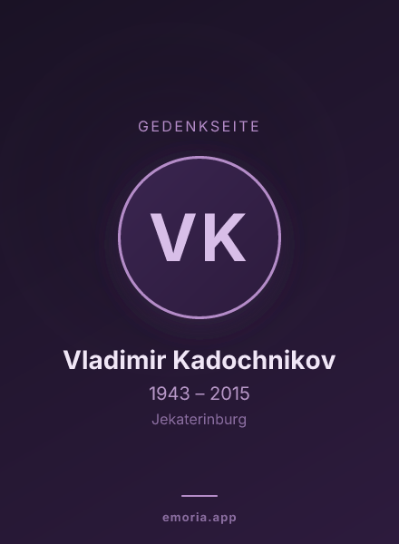 Gedenkportrait von Vladimir Kadochnikov