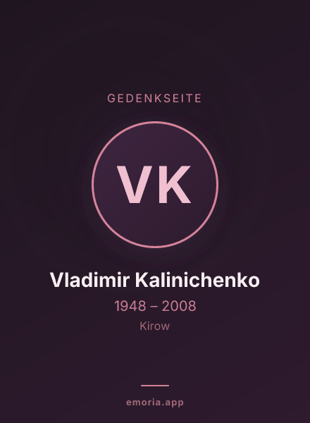 Gedenkportrait von Vladimir Kalinichenko