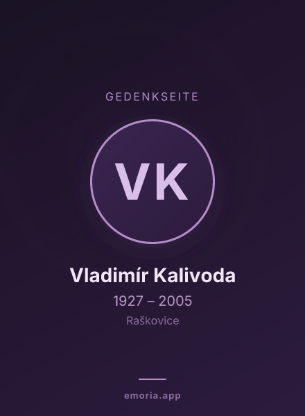 Gedenkportrait von Vladimír Kalivoda