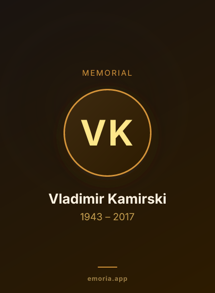 Memorial portrait of Vladimir Kamirski