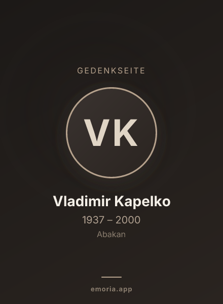 Gedenkportrait von Vladimir Kapelko