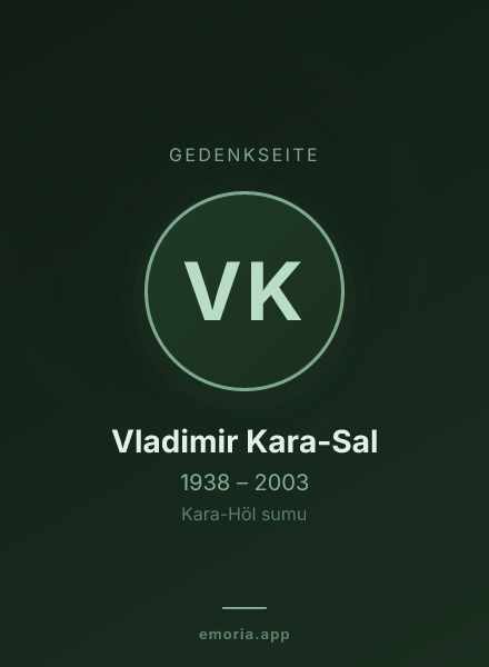 Gedenkportrait von Vladimir Kara-Sal