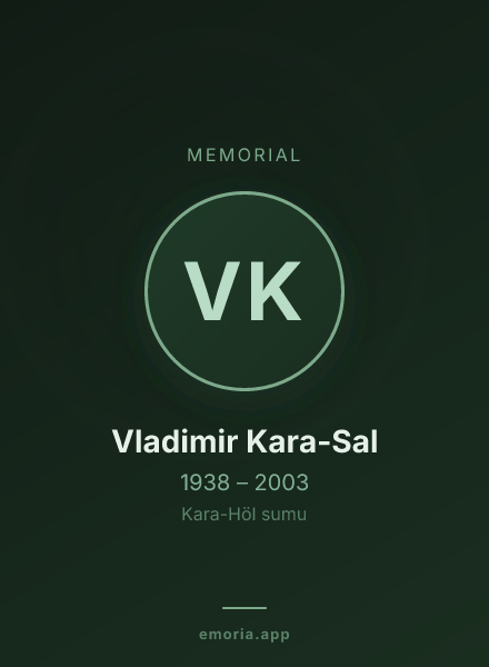 Memorial portrait of Vladimir Kara-Sal