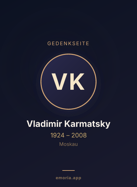 Gedenkportrait von Vladimir Karmatsky