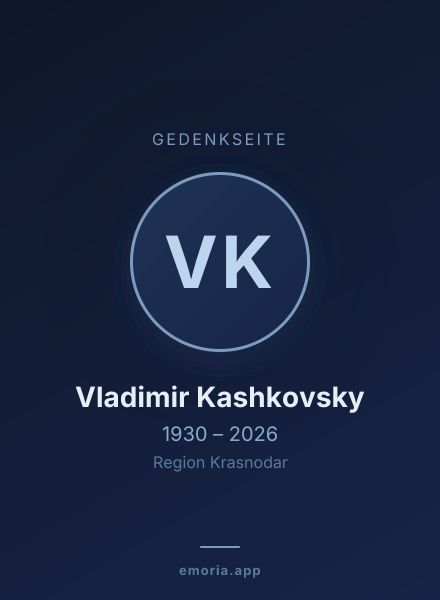 Gedenkportrait von Vladimir Kashkovsky