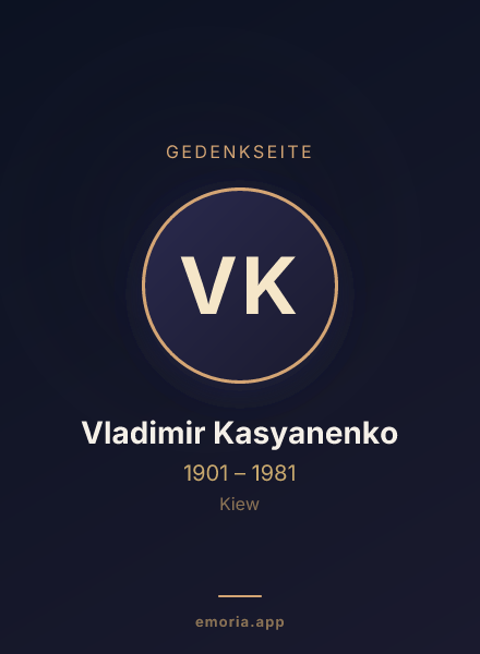 Gedenkportrait von Vladimir Kasyanenko