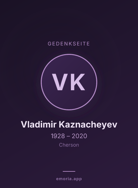 Gedenkportrait von Vladimir Kaznacheyev