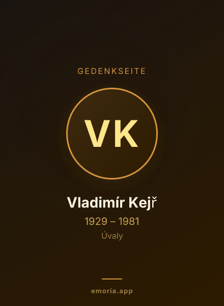 Gedenkportrait von Vladimír Kejř