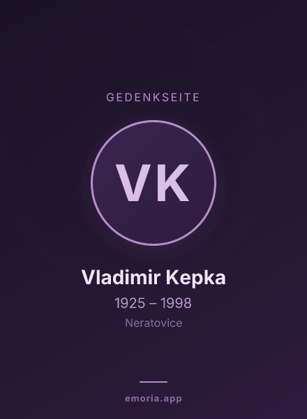 Gedenkportrait von Vladimir Kepka