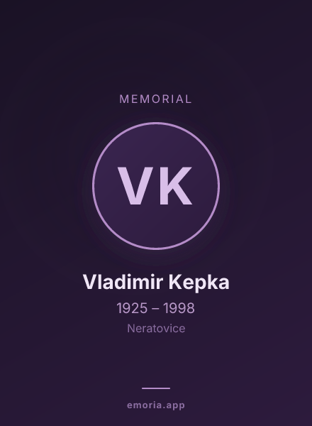 Memorial portrait of Vladimir Kepka