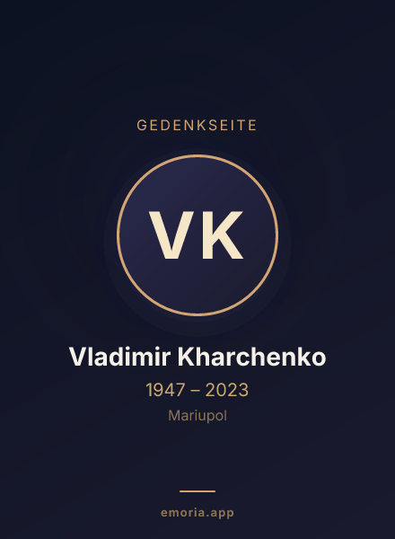 Gedenkportrait von Vladimir Kharchenko