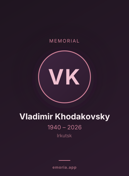 Memorial portrait of Vladimir Khodakovsky