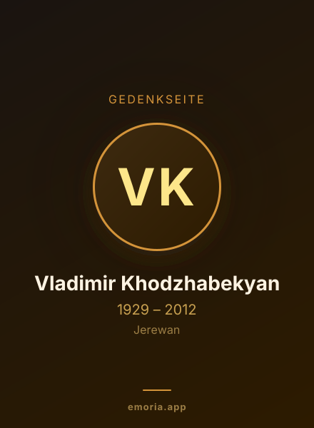 Gedenkportrait von Vladimir Khodzhabekyan