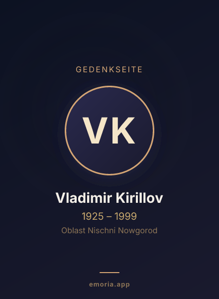 Gedenkportrait von Vladimir Kirillov