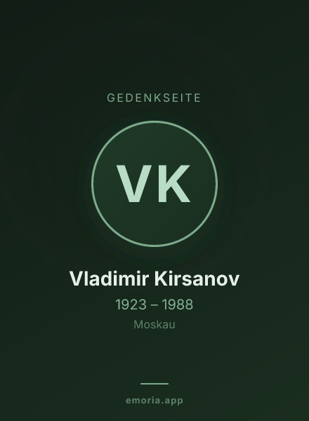 Gedenkportrait von Vladimir Kirsanov