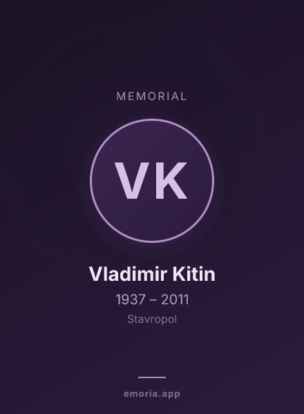 Memorial portrait of Vladimir Kitin
