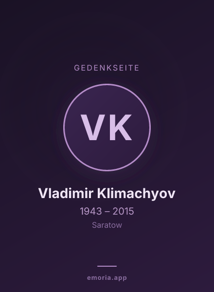 Gedenkportrait von Vladimir Klimachyov