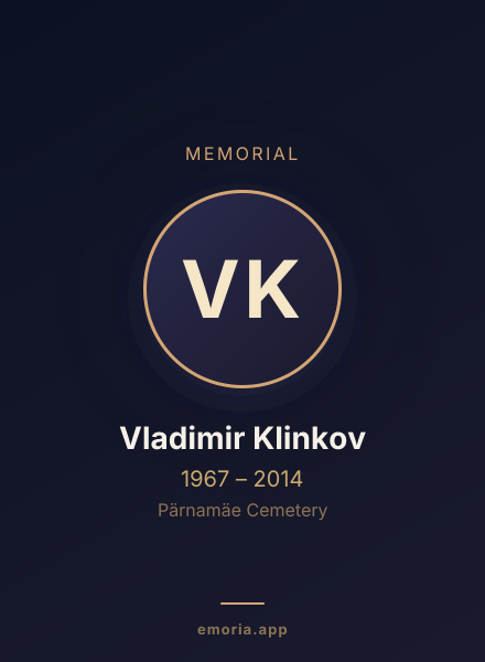 Memorial portrait of Vladimir Klinkov