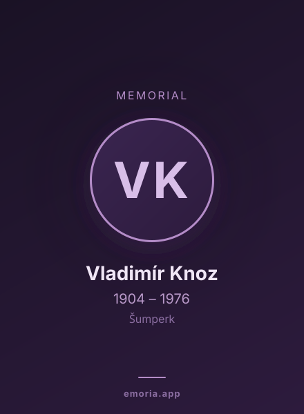 Memorial portrait of Vladimír Knoz