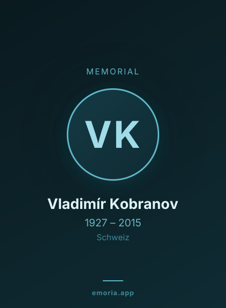 Memorial portrait of Vladimír Kobranov